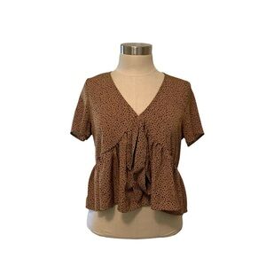 Cropped peplum blouse